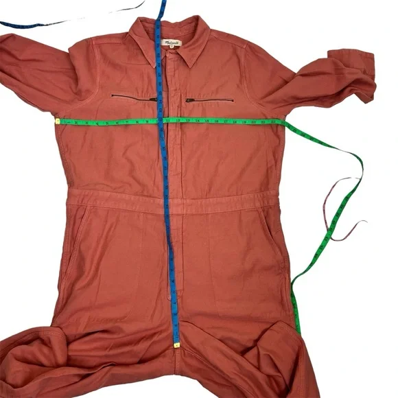 Madewell Zip-Pocket Coverall Jumpsuit XXL Garment-Dyed Dusty Rose - Picture 5 of 9